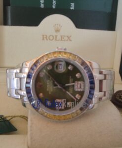 rolex replica pearlmaster acciaio yellow blue orologio imitazione