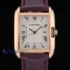 Cartier replica tank americaine oro strip leather white dial imitazione copia