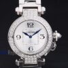 Cartier replica pasha acciaio brillantini argentèè dial imitazione copia