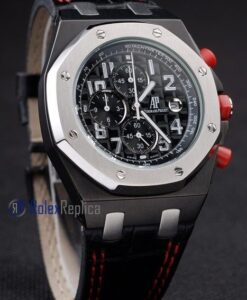 audemars piguet replica chrono offshore singapore GP2008 black strip leather imitazione copia