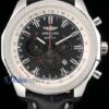 Breitling replica chrono navitimer strip leather black dial imitazione copia
