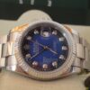 rolex replica datejust nero blu brillantini oyster orologio imitazione