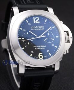 Panerai replica luminor chronograph acciaio strip rubber imitazione copia