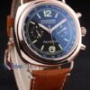 Panerai replica radiomir chronograph rose gold strip leather imitazione copia