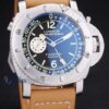 Panerai replica luminor marina submersible depth gauge acciaio strip leather imitazione copia